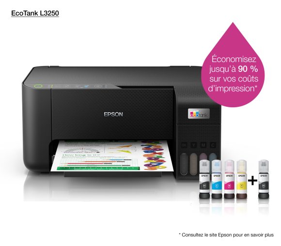 Epson EcoTank L3250 – Imprimante Jet d’Encre Multifonction avec Wi-Fi – Image 2