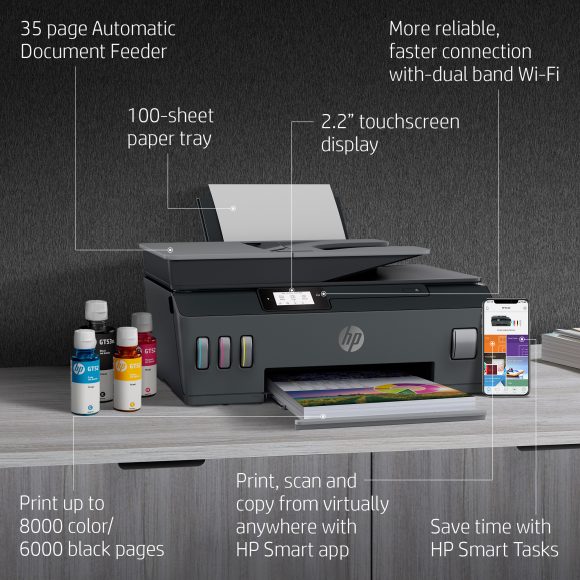 HP Smart Tank 530 – Imprimante Jet d’Encre Multifonction avec Wi-Fi – Image 11